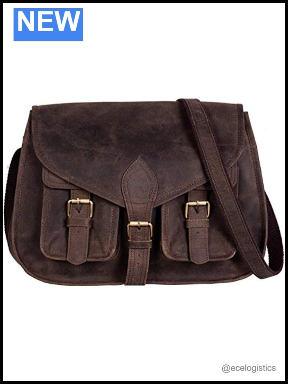 Vintage Style Buffalo Leather Satchel Handbag Women Crossbody Shoulder Bag